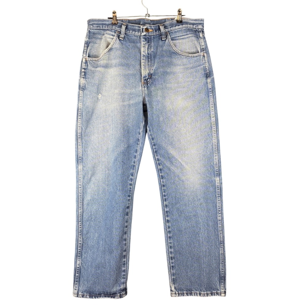 Rustler Mens Straight Leg Jeans 34x30 Medium Wash Blue Denim Vintage Streetwear